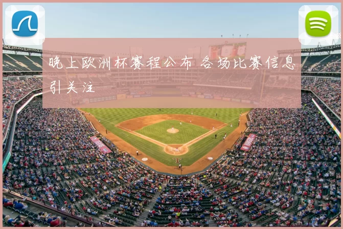 晚上欧洲杯赛程公布 各场比赛信息引关注
